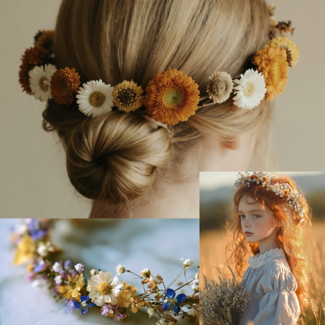 "Handcrafted Dried Floral Crown"